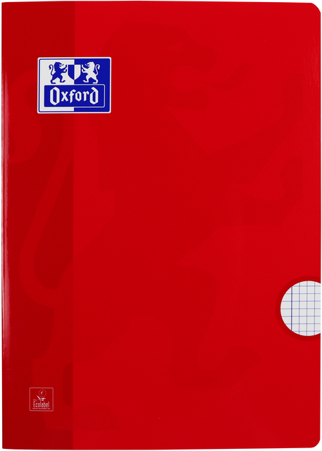 Schrift Oxford School A4 ruit 5x5mm 72 pagina's 80gr assorti