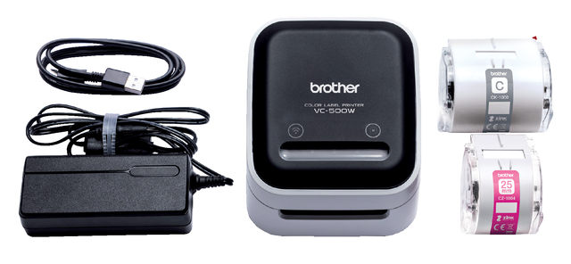 Labelprinter Brother CZ VC-500W desktop 50mm wit
