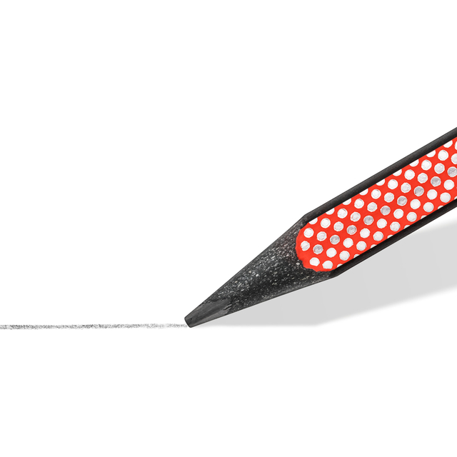 Potlood Staedtler Norix HB zwart-koraal blister à 2 stuks