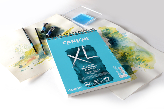 Aquarelpapier Canson XL 30vel 300gr A4 wit