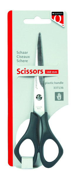 Schaar Quantore 160mm + plastic handvat zwart