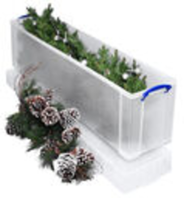 Opbergbox Really Useful 77 liter 1201x270x355mm transparant wit