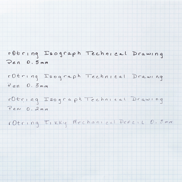 Tekenset rOtring Isograph college 0.2mm, 0.3mm en 0.5mm set à 3 stuks