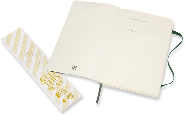 Notitieboek Moleskine large 130x210mm blanco soft cover myrtle green