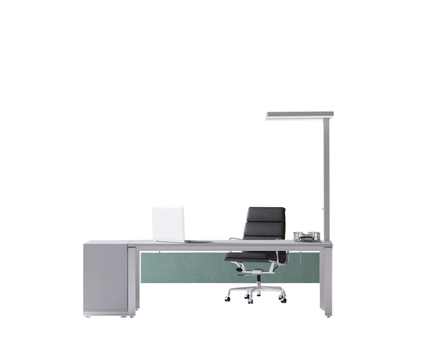 Werkplek tafelklem MAUL Javal LED dimbaar hg 120cm zilver