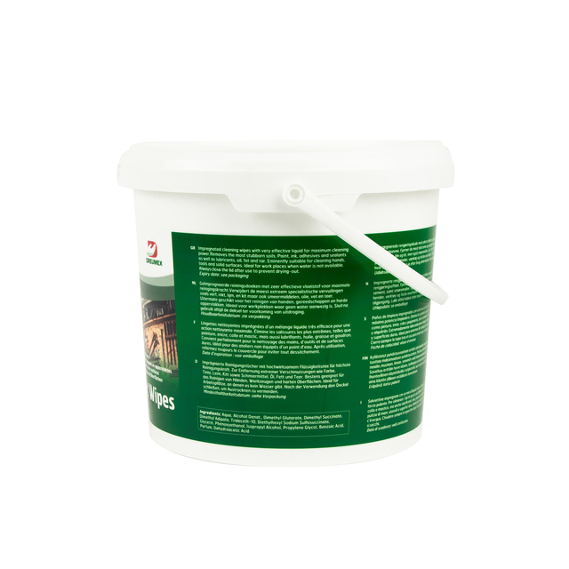Reinigingsdoek Dreumex Expert Wipes emmer 130 stuks wit