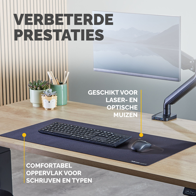 Bureau-onderlegger Fellowes Breyta zwart
