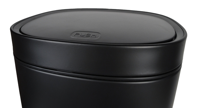 Afvalbak Desq Touch 50 liter RVS zwart
