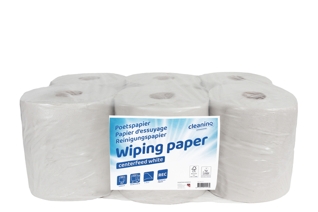 Poetspapier Cleaninq M2 1-laags 6x270m wit