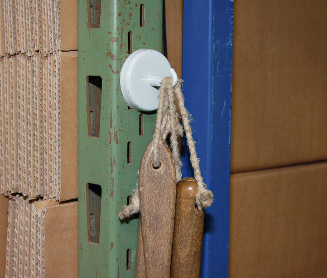 Magneet met haak MAUL 47mm trekkracht 12kg wit 5 stuks