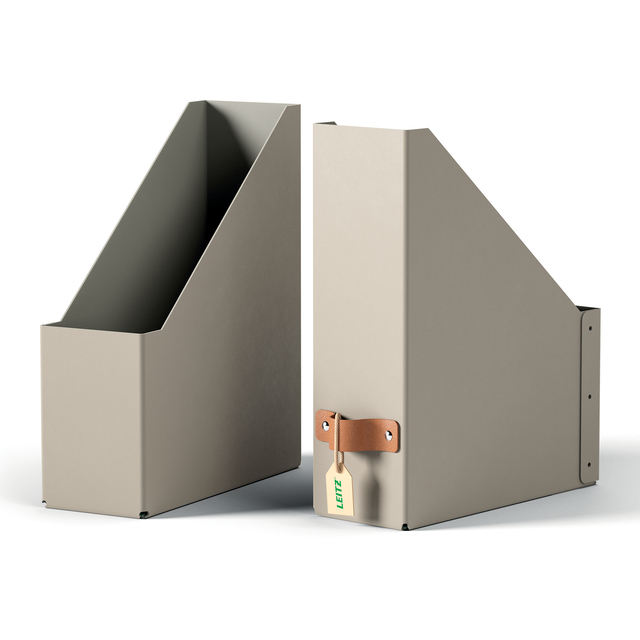 Tijdschriftencassette Leitz Puro set van 2 beige
