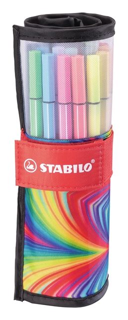 Viltstift STABILO Pen 68/25 Arty roletui medium assorti set à 25 stuks