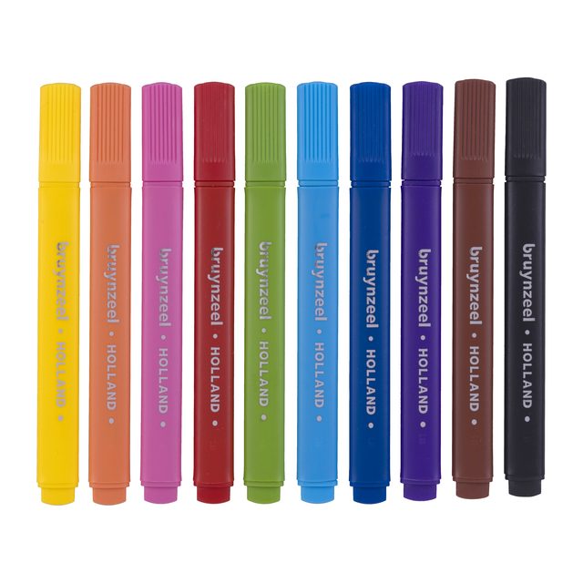 Viltstift Bruynzeel Kids Triple set à 10 kleuren