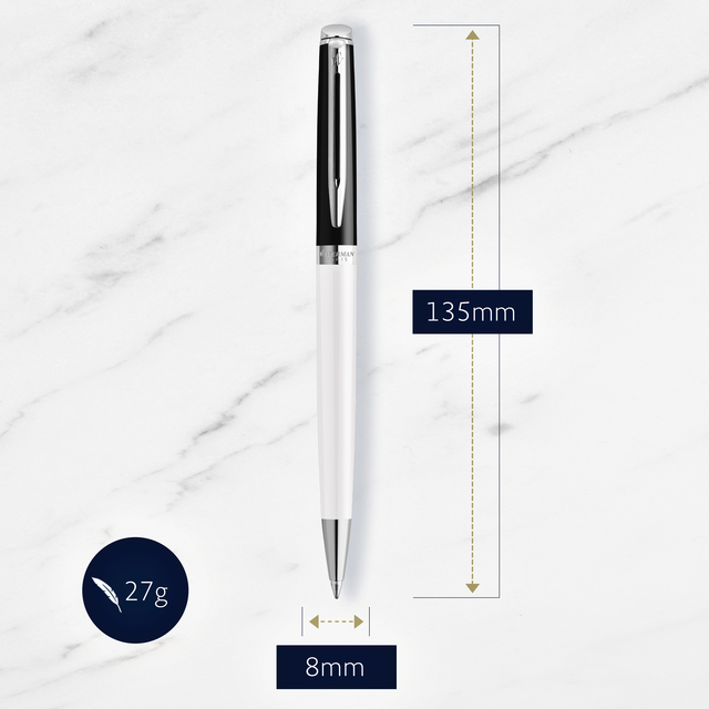 Balpen Waterman Hémisphère Colour Blocking black en white CT medium
