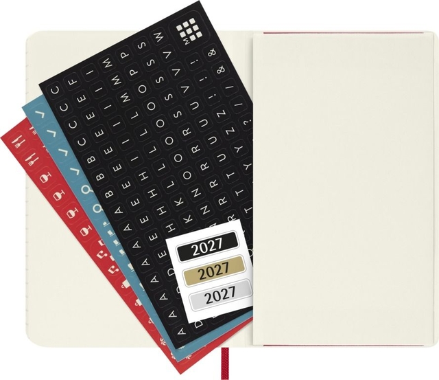 Agenda 2027 Moleskine 12M Planner Weekly 7dagen/1pagina pocket sc scarlet red