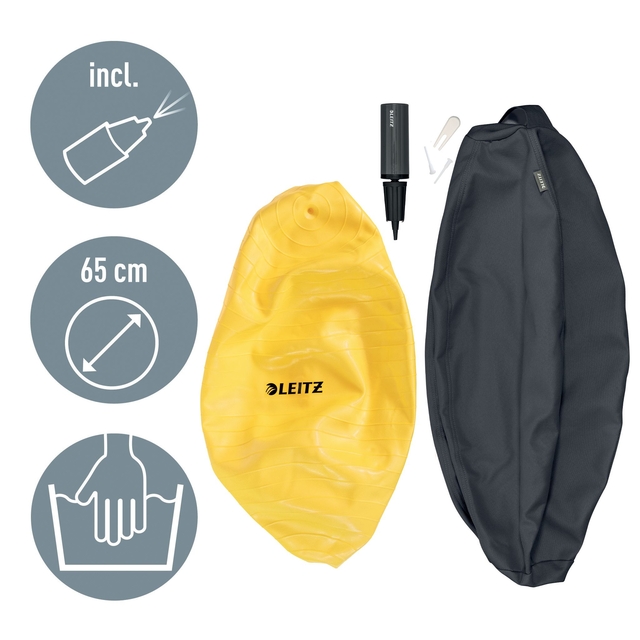 Actieve zitbal Leitz Ergo Cosy 65cm donkergrijs