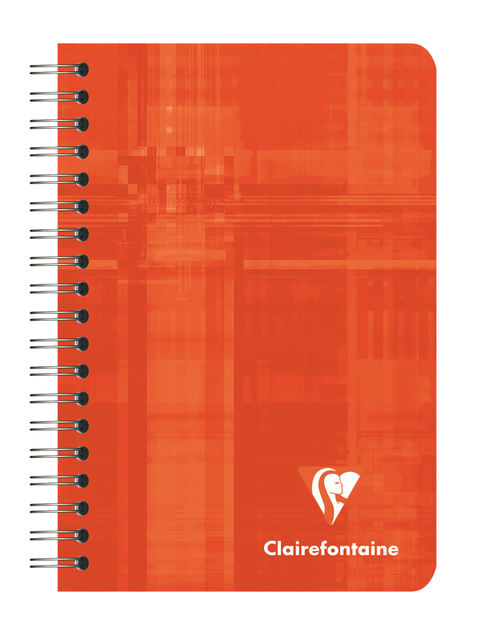 Notitieboek Clairefontaine 95x140mm 180 pagina's spiraal lijn assorti