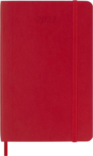 Agenda 2027 Moleskine 12M Planner Weekly 7dagen/1pagina pocket sc scarlet red