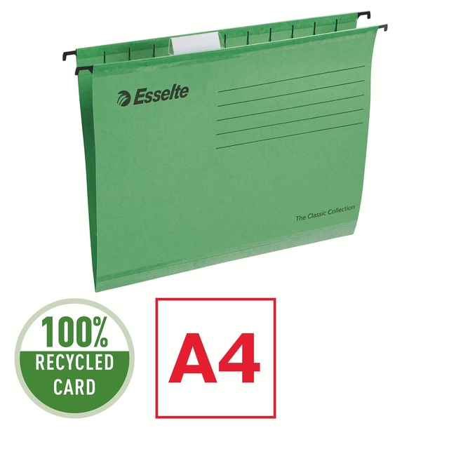 Hangmap Esselte Classic A4 V-bodem 345x240mm groen