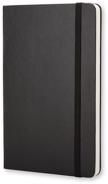 Notitieboek Moleskine large 130x210mm blanco hard cover zwart