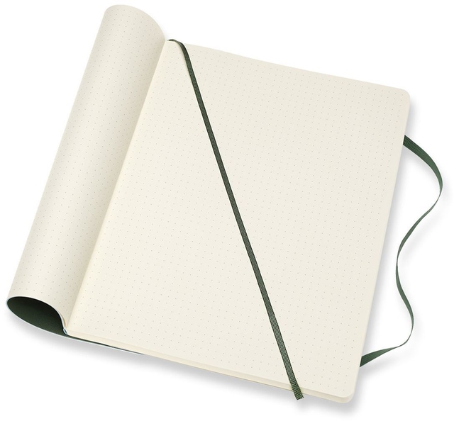 Notitieboek Moleskine XL 190x250mm blanco soft cover myrtle green