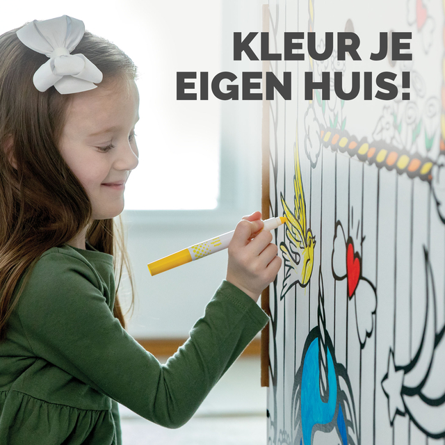 Kartonnen speelhuis XL Eenhoorn Bankers Box Play inkleurbaar