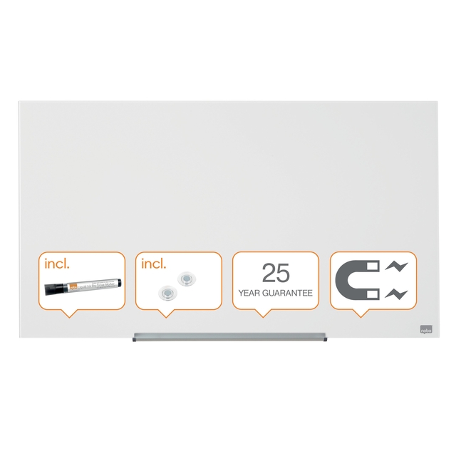 Glasbord Nobo Impression Pro 99,3x55,9cm briljant wit