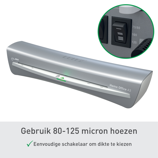 Lamineermachine Leitz iLAM Home Office A3 grijs