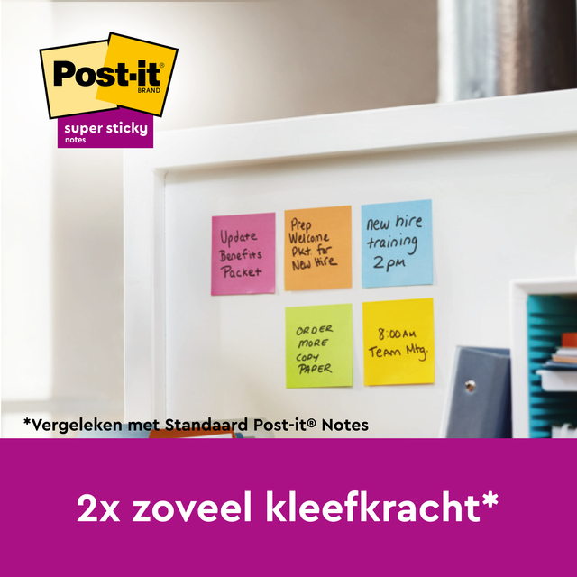 Memoblok 3M Post-it 622 RSS3COL 47.6x47.6mm assorti kleur 3 stuks
