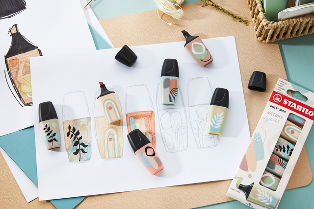 Markeerstift STABILO BOSS naturevibes assorti 6 stuks