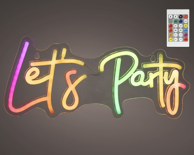 Ledbord Lumineo indoor USB neon Let's Party led Colour change effects