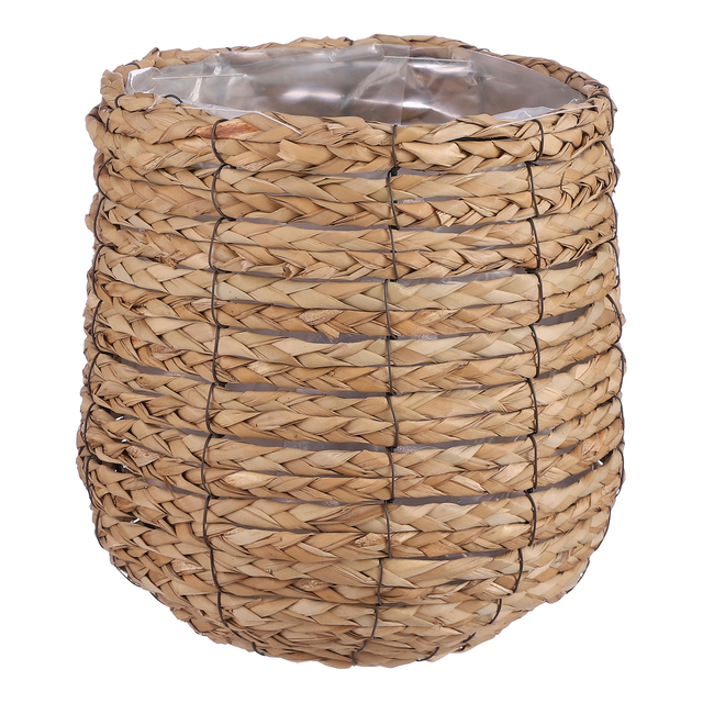 Plantenmand Mica Avalon zeegras rond 26x26cm lichtbruin