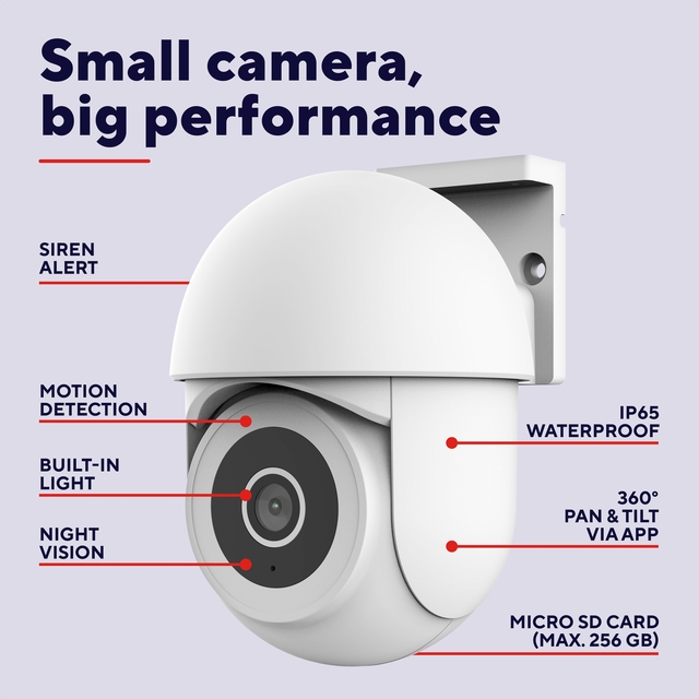 Beveiligingscamera Trust IPCAM-3900 buitenshuis Wi-Fi wit