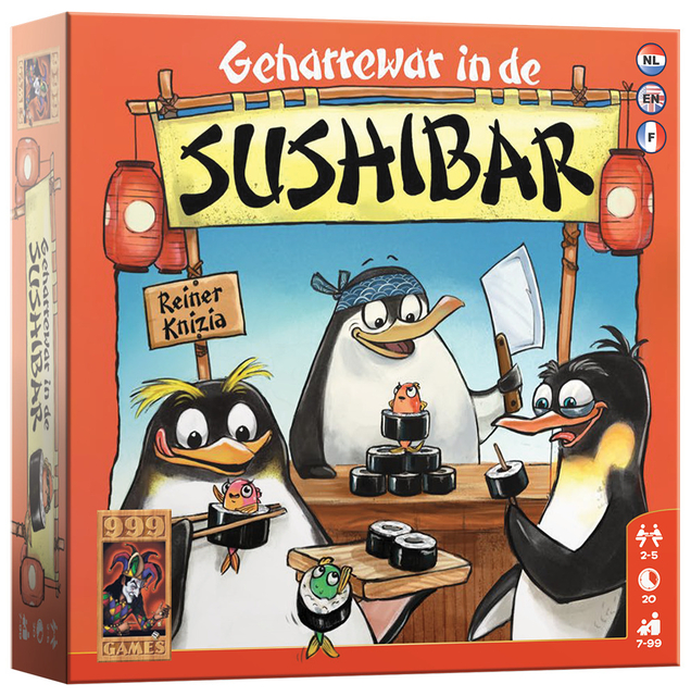 Dobbelspel Geharrewar in de Sushibar