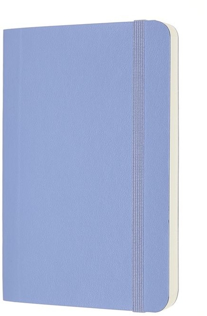 Notitieboek Moleskine pocket 90x140mm blanco soft cover hydrangea blue