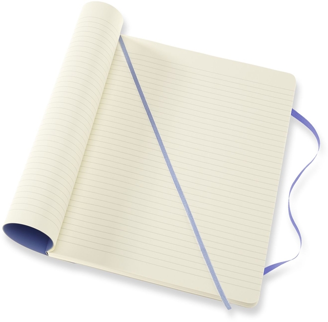Notitieboek Moleskine XL 190x250mm lijn soft cover hydrangea blue
