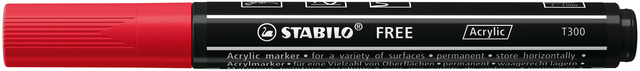 Acrylmarker STABILO  Free Acrylic T300 karmijnrood