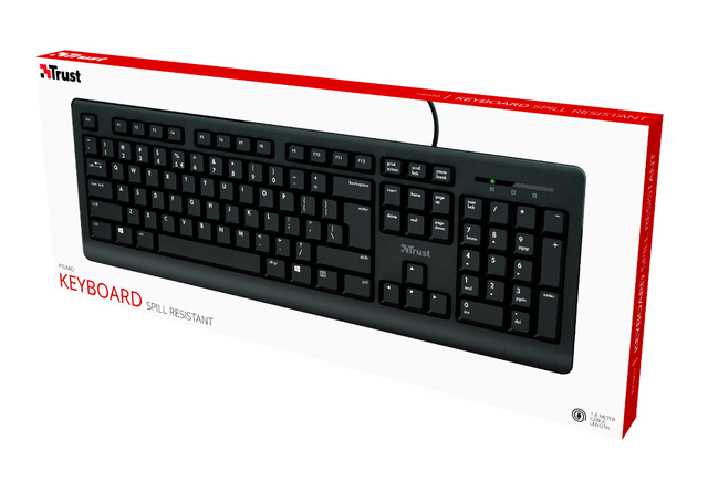 Toetsenbord Trust Primo QWERTY zwart