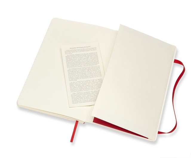 Notitieboek Moleskine large 130x210mm lijn soft cover scarlet red
