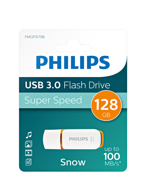 USB stick 3.0 Philips Snow USB-A 128GB oranje
