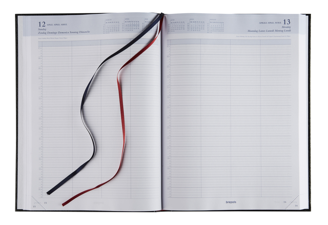 Agenda 2027 Brepols Bremax Santex A4 1dag/1pagina 4 kolommen bordeaux