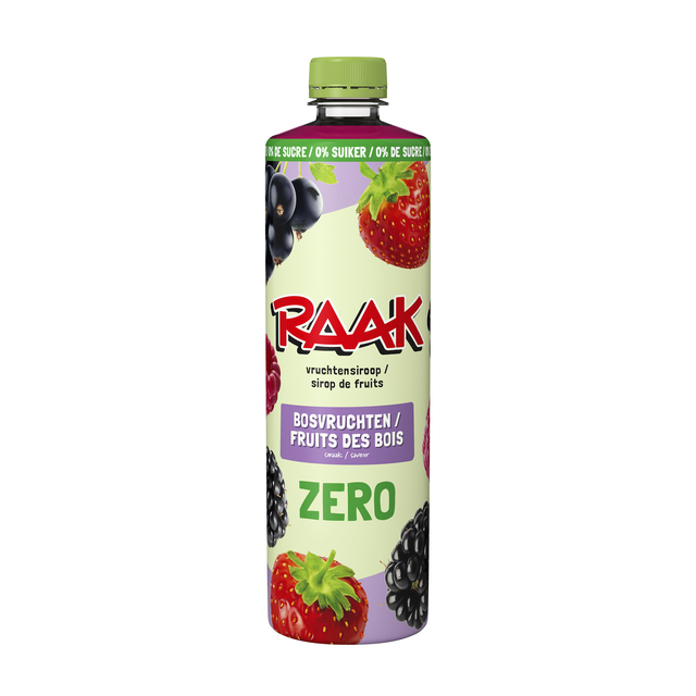 Siroop RAAK bosvruchten zero sugar 750ml
