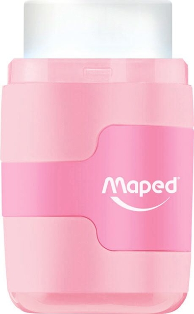 Puntenslijper Maped Connect 2gaats met gum display á 20 stuks pastel assorti