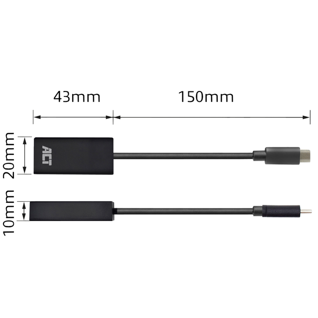 Adapter ACT USB-C naar HDMI 4K 30Hz 0.15 meter