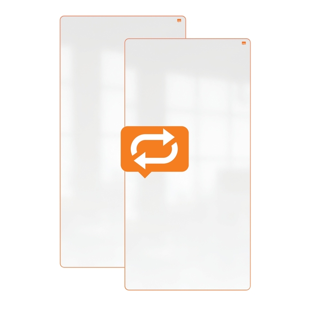 Whiteboard Nobo Move & Meet 90x180cm oranje