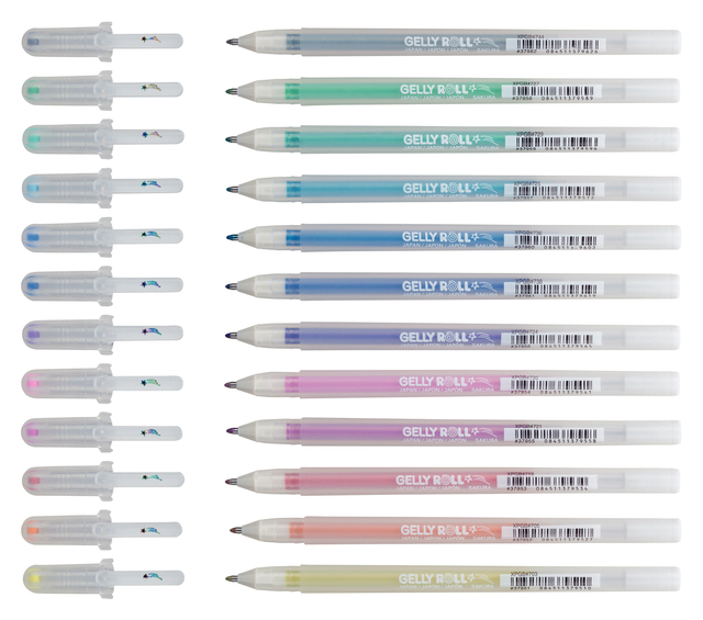 Gelschrijver Sakura Gelly Roll Stardust set à 12 kleuren