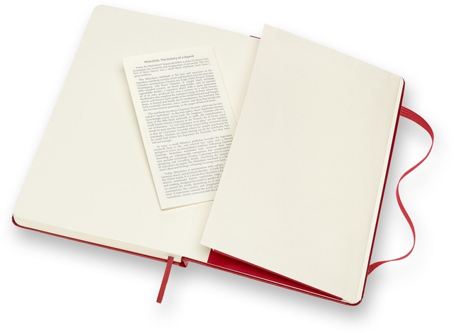 Notitieboek Moleskine large 130x210mm lijn hard cover  rood