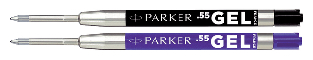 Gelschrijvervulling Parker Quink fijn zwart blister à 1 stuk