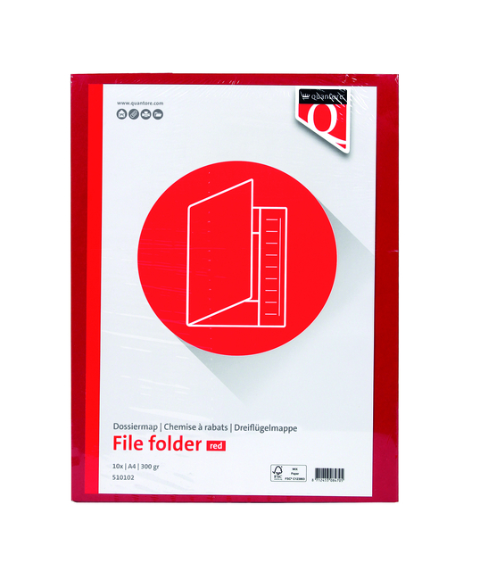 Dossiermap Quantore A4 250gr rood