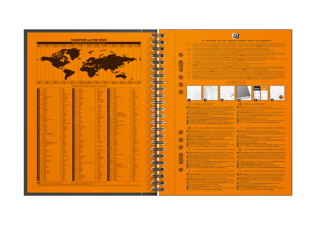 Spiraalblok Oxford International Notebook A5+ ruit 160 pagina's